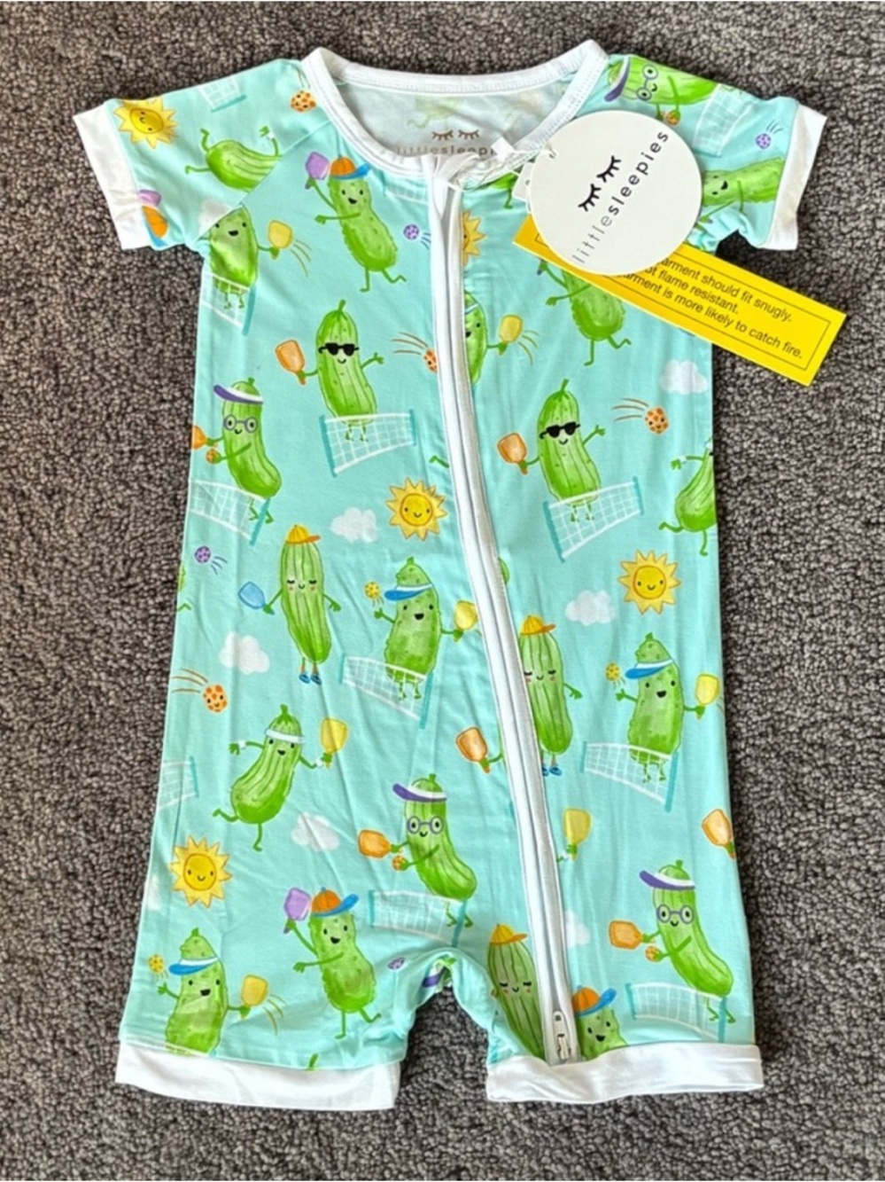 🥒Little Sleepies Pickle Power Shorty 18-24